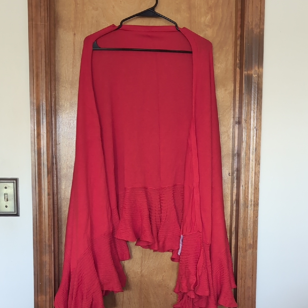 CAbi Vibrant Red Women's Poncho